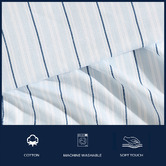 Nautica Home Camp Stripe Paige Washed Polyester Sheet Set