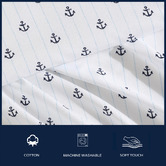 Nautica Home Anchor Drop Chase Washed Sheet Set