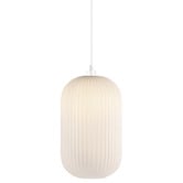 Nordlux 20cm White Milford Glass Pendant Light