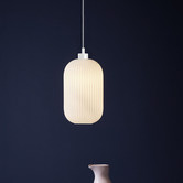 Nordlux 20cm White Milford Glass Pendant Light