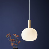 Nordlux Alton Round Frosted Glass Pendant Light