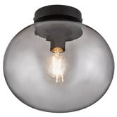Nordlux Alton Aluminium Smoked Glass Ceiling Light