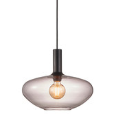 Nordlux Alton Saucer Smoked Glass Pendant Light