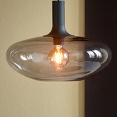 Nordlux Alton Saucer Smoked Glass Pendant Light