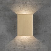 Nordlux Fold 15cm Brass Outdoor Up/Down Wall Light