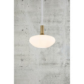Nordlux Alton Aluminium Opal Glass Pendant Light