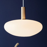 Nordlux Alton Aluminium Opal Glass Pendant Light