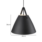 Nordlux Strap Metal &amp; Leather Interior Pendant Light