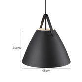Nordlux Strap Metal &amp; Leather Interior Pendant Light
