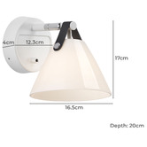 Nordlux Strap Glass Wall Sconce