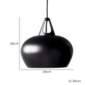 Nordlux Black Bowl Metal Pendant Light