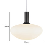 Nordlux Alton Aluminium Opal Glass Pendant Light