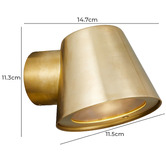 Nordlux Aleria Brass Outdoor Wall Light