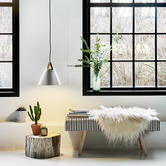 Nordlux Strap Metal &amp; Leather Interior Pendant Light