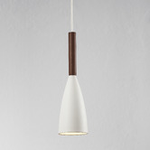 Nordlux Pure Metal &amp; Walnut Mini Pendant Light