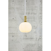 Nordlux Alton Round Frosted Glass Pendant Light