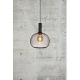 Nordlux Alton Aluminium &amp; Smoked Glass Medium Pendant Light