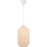Nordlux 20cm White Milford Glass Pendant Light