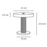 Nordlux Trezzi Steel LED Table Lamp with USB Cable