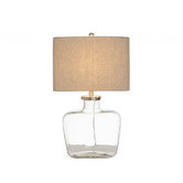 Global Gatherings Dreamy Fillable Bottle Linen Lamp