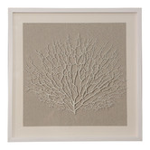 Global Gatherings White Coral Framed Canvas Wall Art | Temple & Webster