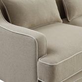 Global Gatherings Natural Bronte 2 Seater Upholstered Sofa