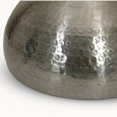 Global Gatherings Silver Caub Hammered Aluminium Vase