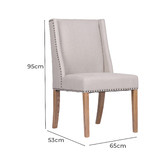 Global Gatherings Beige Vesper Dining Chair