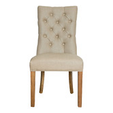 Global Gatherings Harvey Linen Dining Chair