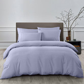 Chiswick Living 6 Piece Lilac Grey Bamboo &amp; Microfibre Quilt Cover &amp; Fitted Sheet Set