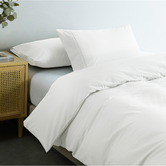 Chiswick Living White Aelia Cotton Quilt Cover Set