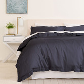Chiswick Living Charcoal Balmain 1000TC Bamboo &amp; Cotton Quilt Cover Set