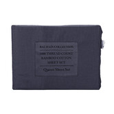 Chiswick Living Charcoal Balmain 1000TC Bamboo &amp; Cotton Quilt Cover Set