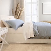 Chiswick Living Blue Fog Balmain 1000TC Bamboo &amp; Cotton Quilt Cover Set