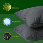 Chiswick Living Bamboo &amp; Charcoal Standard Pillows