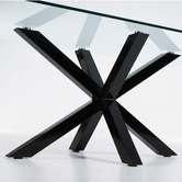 Linea Furniture Clear Weiss Glass Dining Table