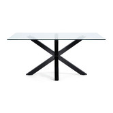 Linea Furniture Clear Weiss Glass Dining Table