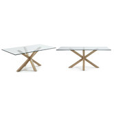 Linea Furniture Clear Weiss Glass Dining Table