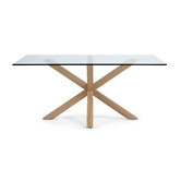 Linea Furniture Clear Weiss Glass Dining Table