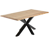 Linea Furniture Oak &amp; Black Halvor Dining Table