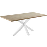 Linea Furniture Natural &amp; White Cacey Dining Table