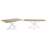 Linea Furniture Natural &amp; White Cacey Dining Table