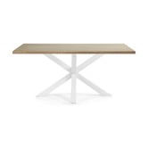 Linea Furniture Natural &amp; White Cacey Dining Table