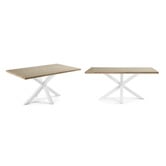 Linea Furniture Natural &amp; White Cacey Dining Table