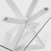 Linea Furniture Clear &amp; White Halvor Dining Table