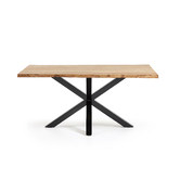 Linea Furniture Oak &amp; Black Halvor Dining Table