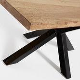 Linea Furniture Oak &amp; Black Halvor Dining Table