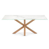 Linea Furniture White &amp; Natural Camden Dining Table