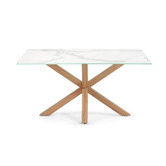 Linea Furniture White &amp; Natural Camden Dining Table