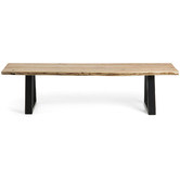 Linea Furniture Drava Acacia Wood &amp; Metal Bench